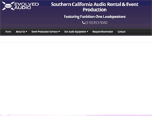 Tablet Screenshot of evolvedaudio.com